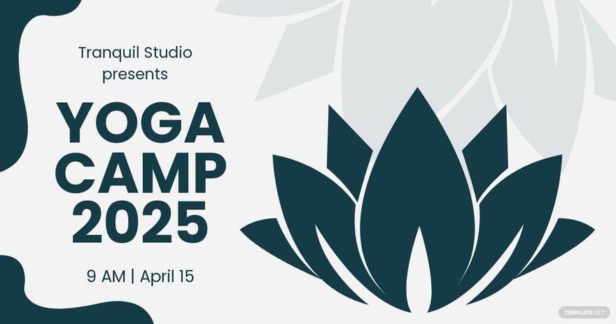 Yoga Camp Facebook Post Template