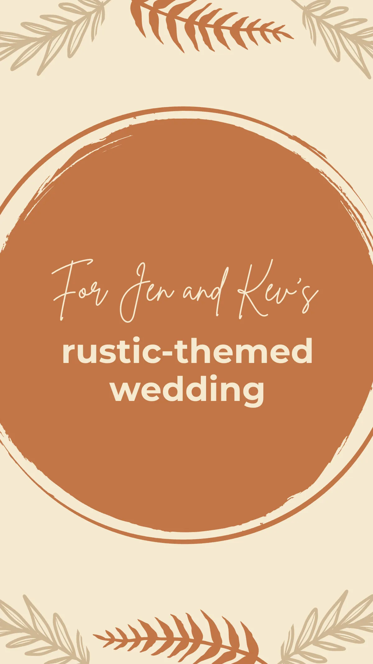Free Rustic Save The Date Instagram Story Template to Edit Online