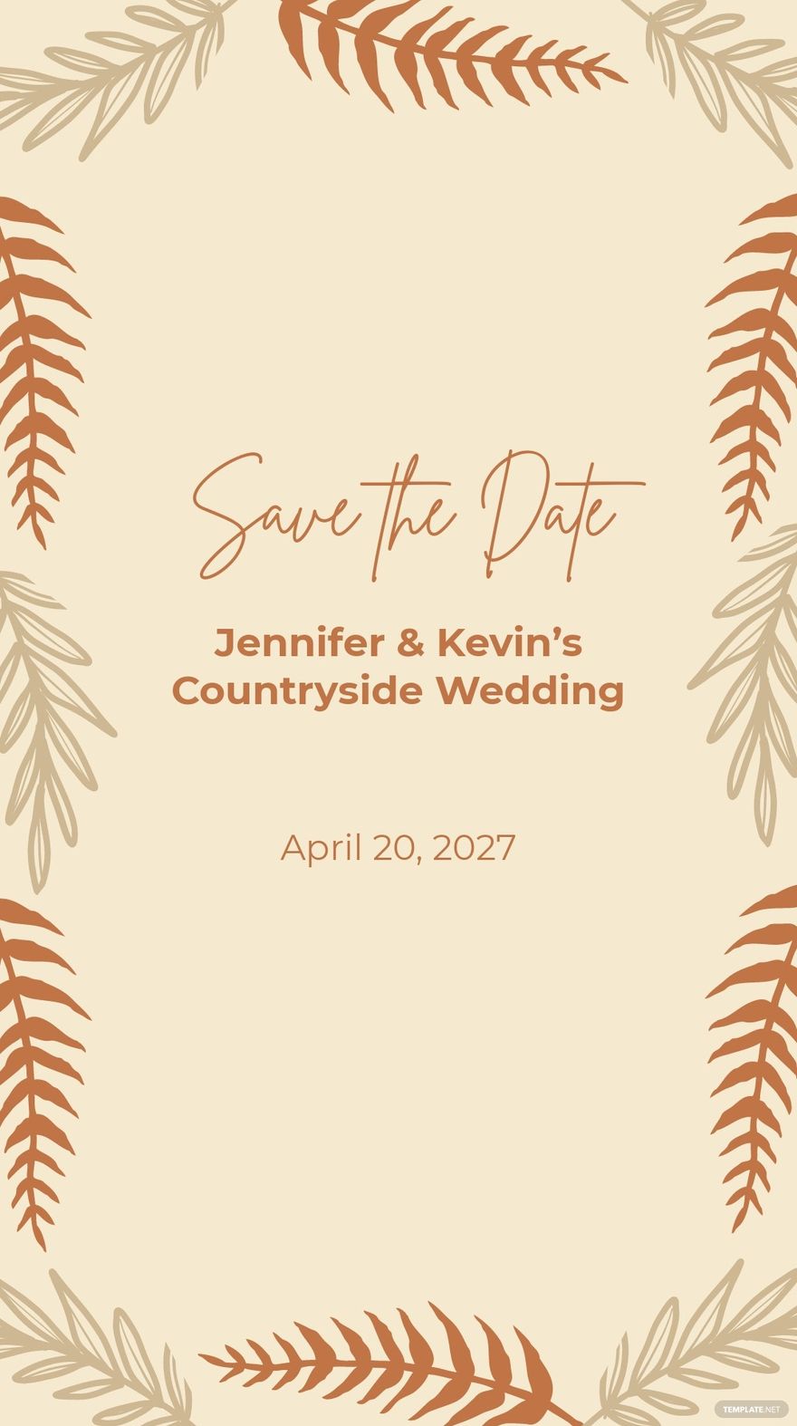 Free Rustic Save The Date Instagram Story Template