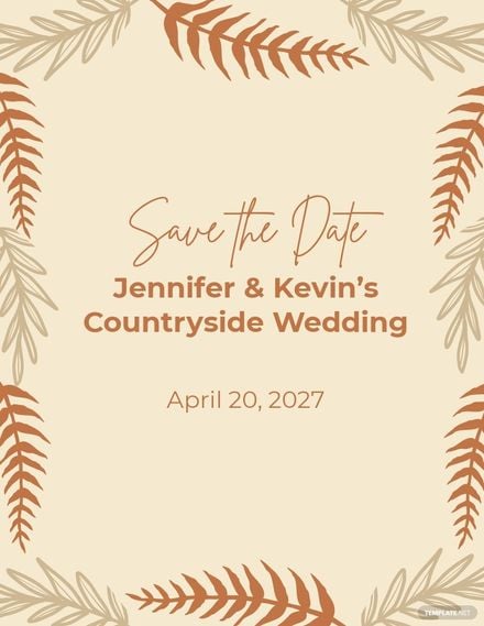 Rustic Save The Date Flyer Template
