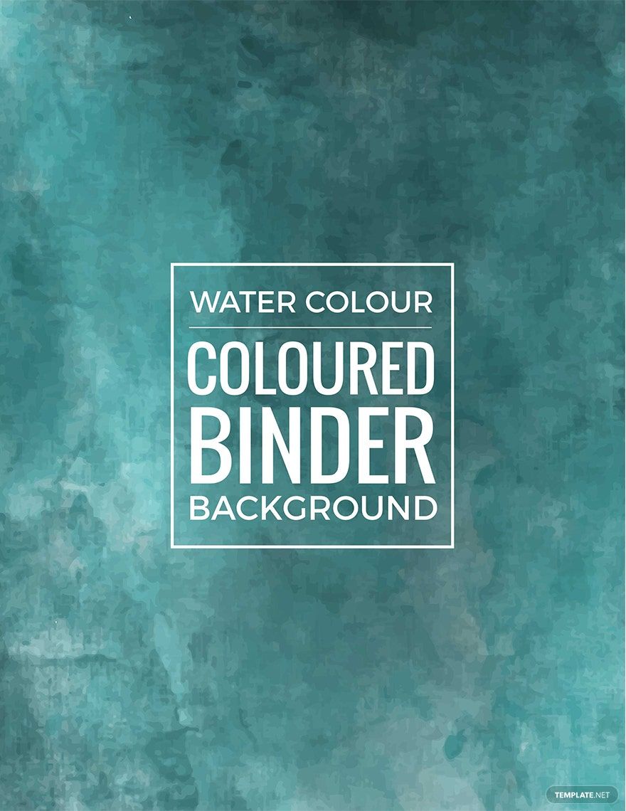 Watercolour Binder Cover Template