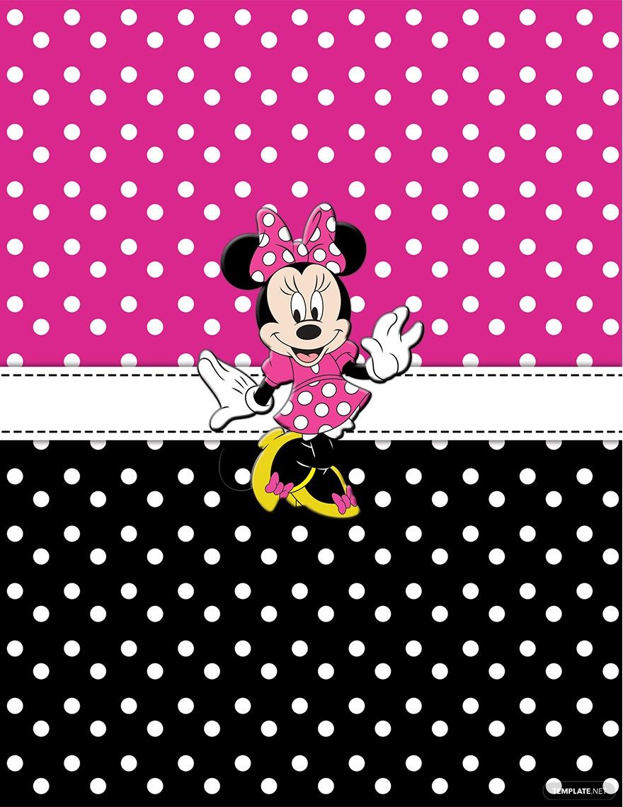 Minnie Mouse Binder Cover Template
