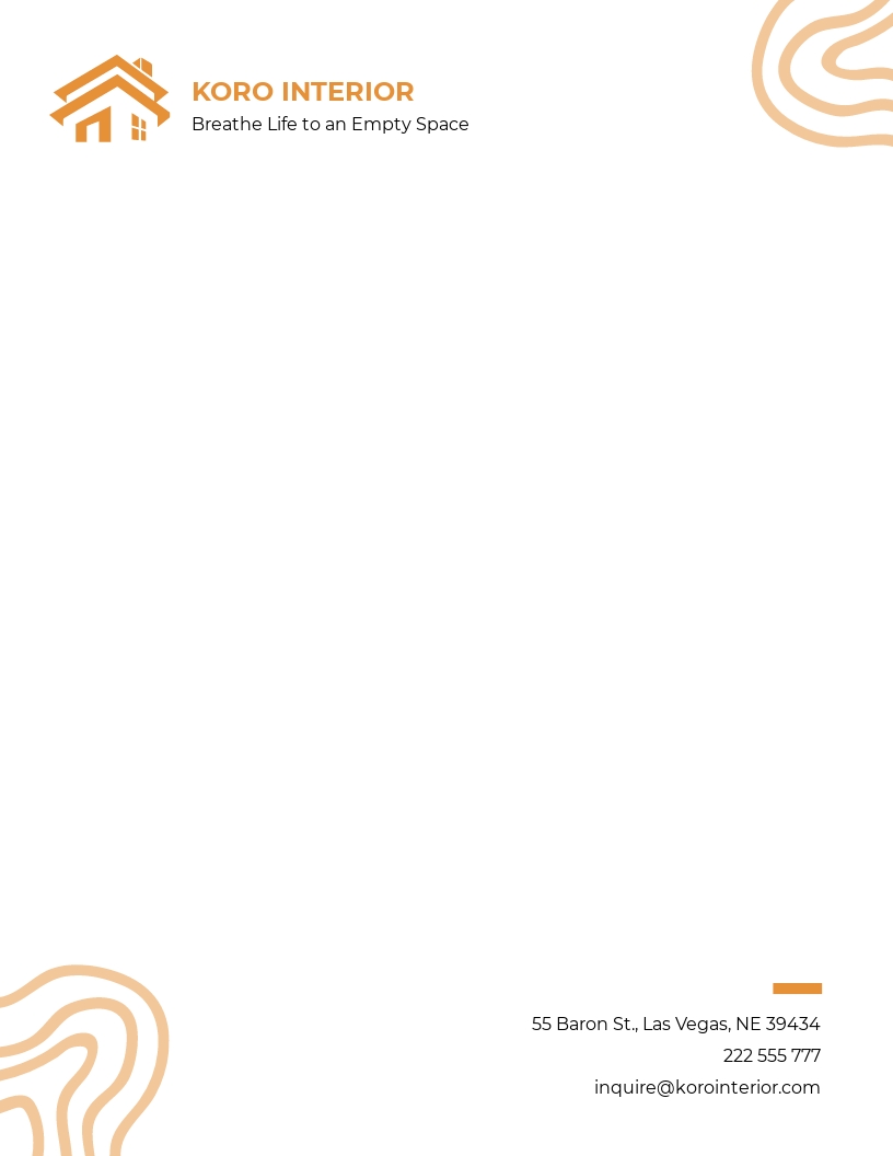 Black and White Work Letterhead Template Google Docs, Word