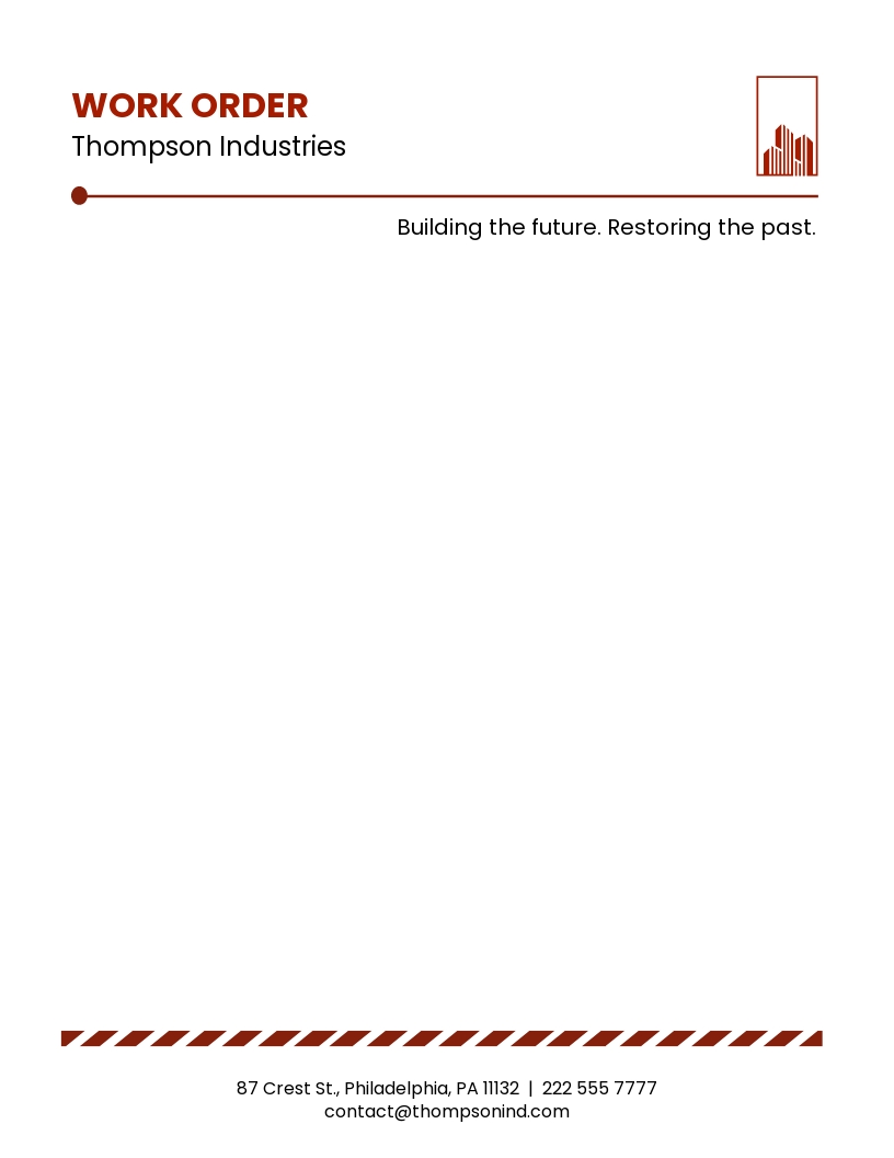 Black and White Work Letterhead Template Google Docs, Word