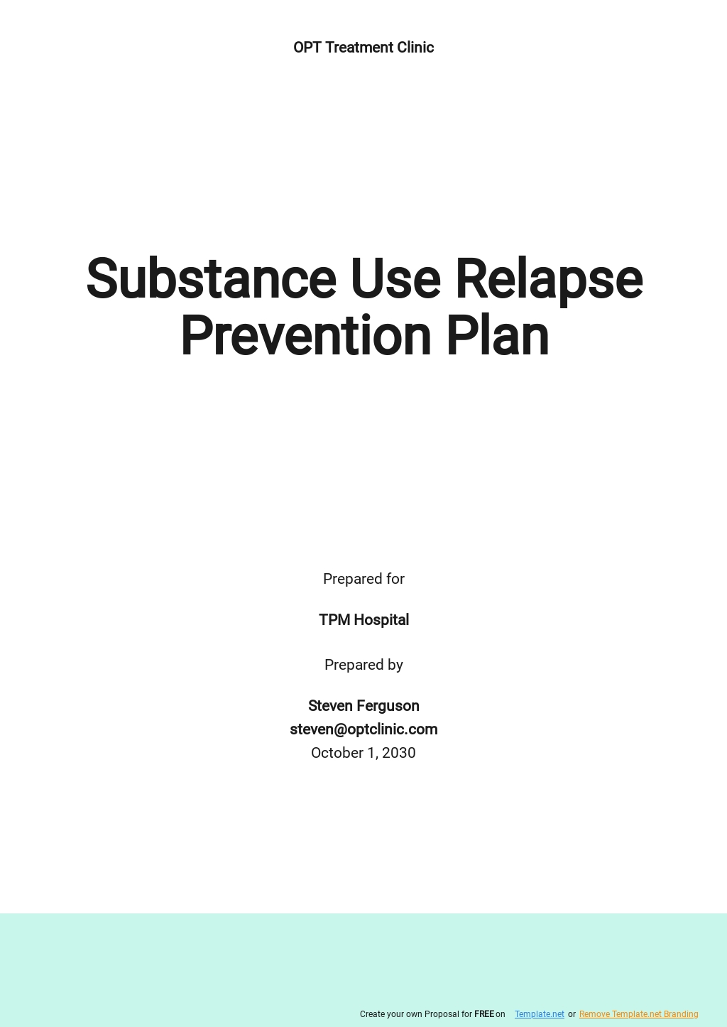 Free Relapse Prevention Plan PDF Templates, 6+ Download | Template.net