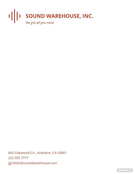 Blank Letterhead Template