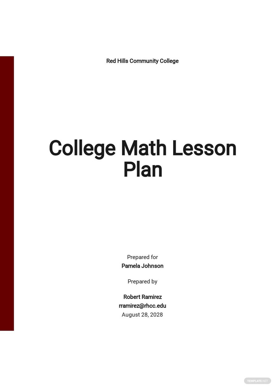 4 Year College Plan Template Google Docs Word Apple Pages
