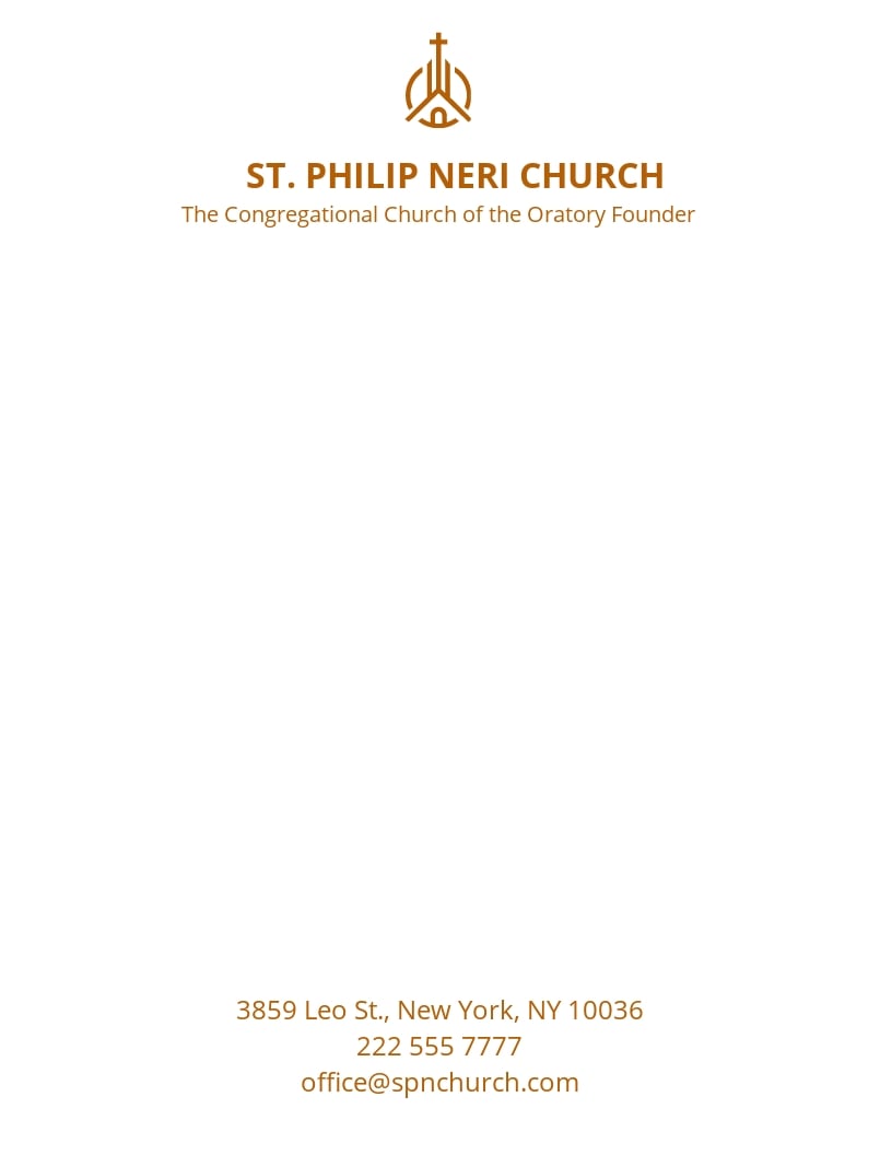 Free Church Letterhead Design Templates - Google Docs, Word Throughout Church Letterhead Template