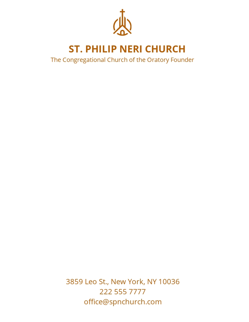 Modern Church Letterhead Clipart