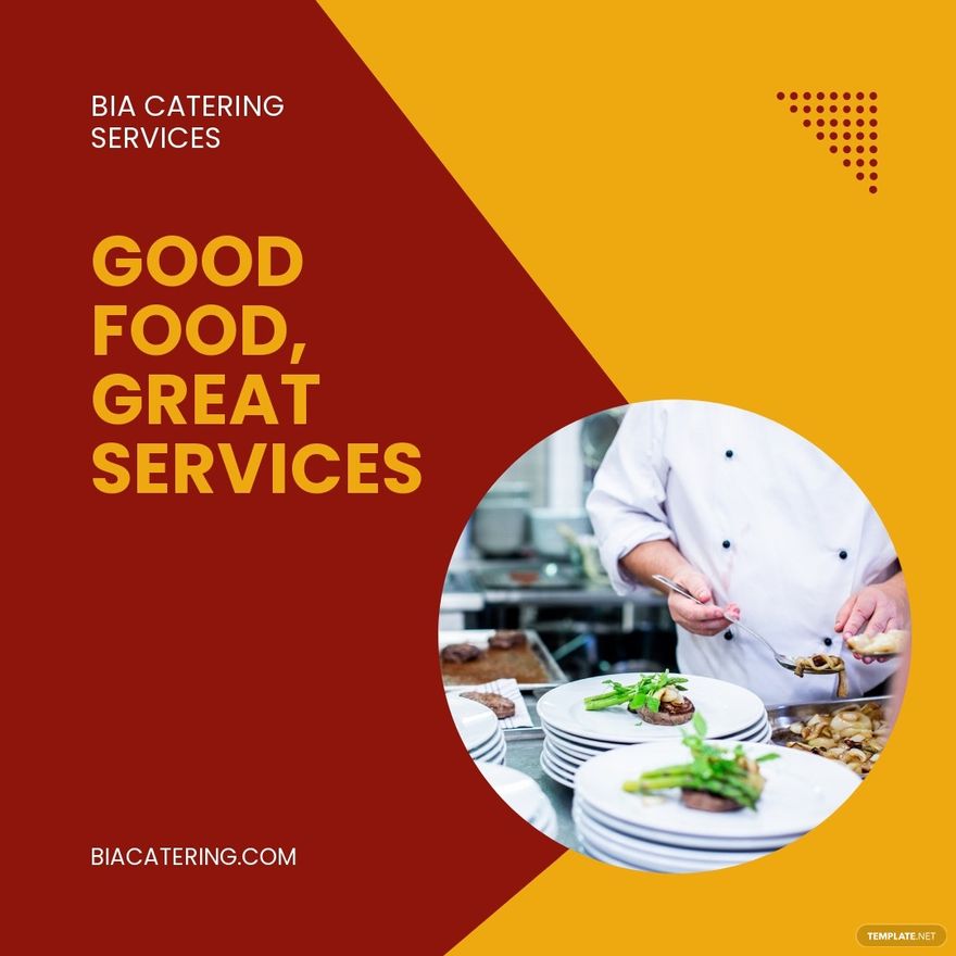 Free Catering Service Advertisement Instagram Post Template
