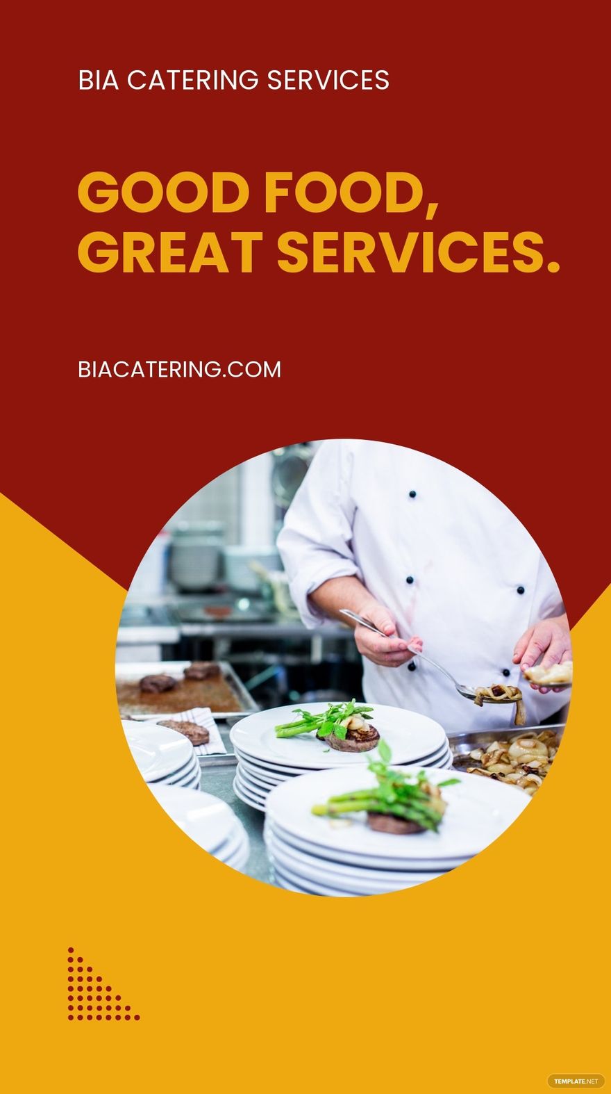Free Catering Service Advertisement Whatsapp Post Template