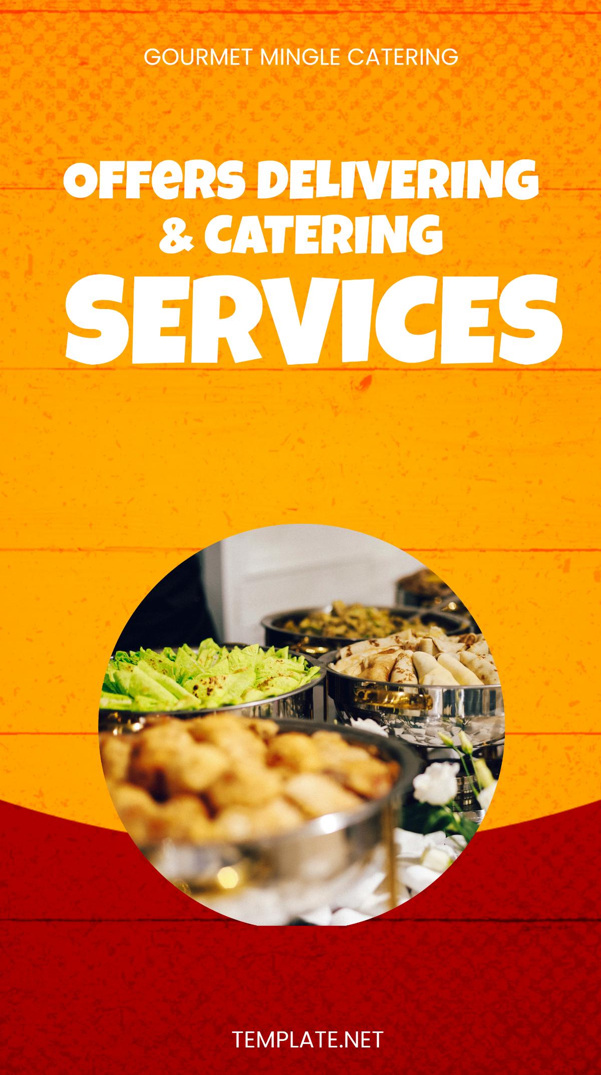 Free Restaurant Catering Whatsapp Post Template - Edit Online & Download