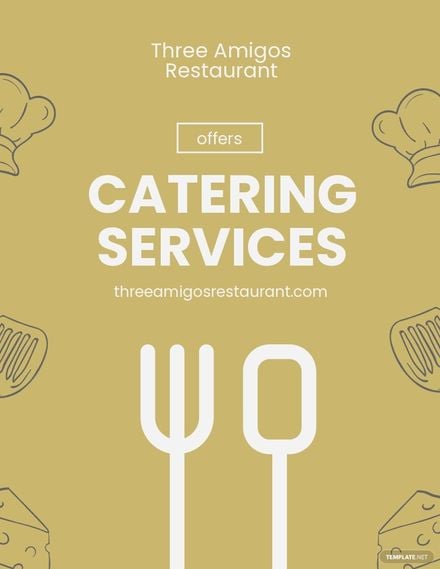 Catering Promotion Flyer Template in Word, Google Docs, Illustrator, PSD, Apple Pages, Publisher