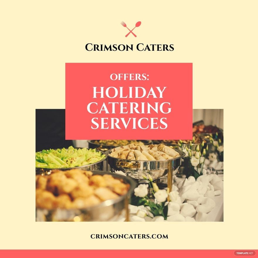 Holiday Catering Linkedin Post Template