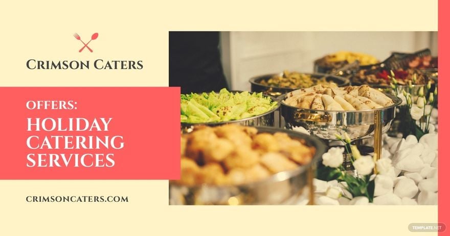 Free Holiday Catering Facebook Post Template