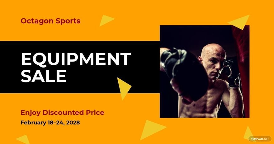 Free Sports equipment sale Facebook Post Template