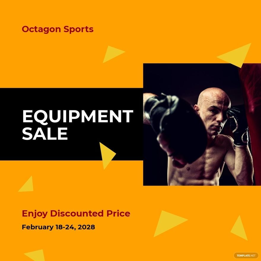 Sports equipment sale Instagram Post Template