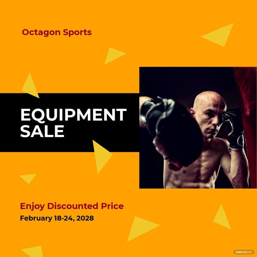 Free Sports Equipment Sale Linkedin Post Template
