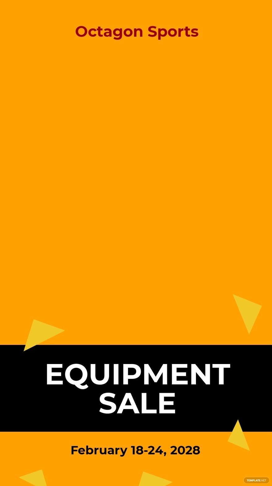 Sports equipment sale Snapchat Geofilter Template