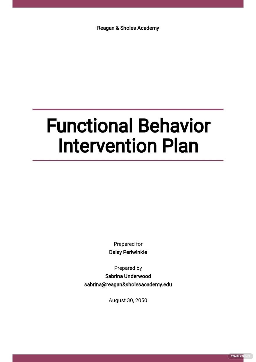 Functional Behavior Intervention Plan Template.jpe