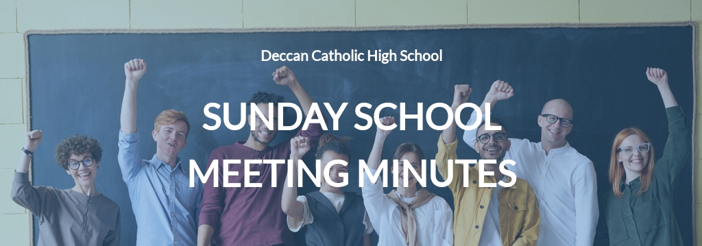 Sunday School Meeting Minutes Template - Google Docs, Word, Apple Pages