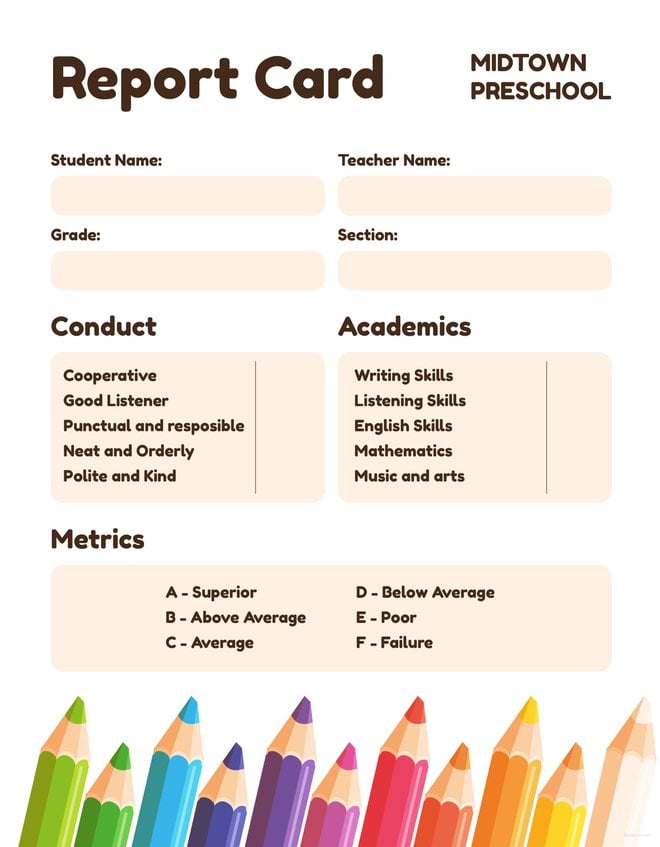 free-preschool-report-card-template-free-templates