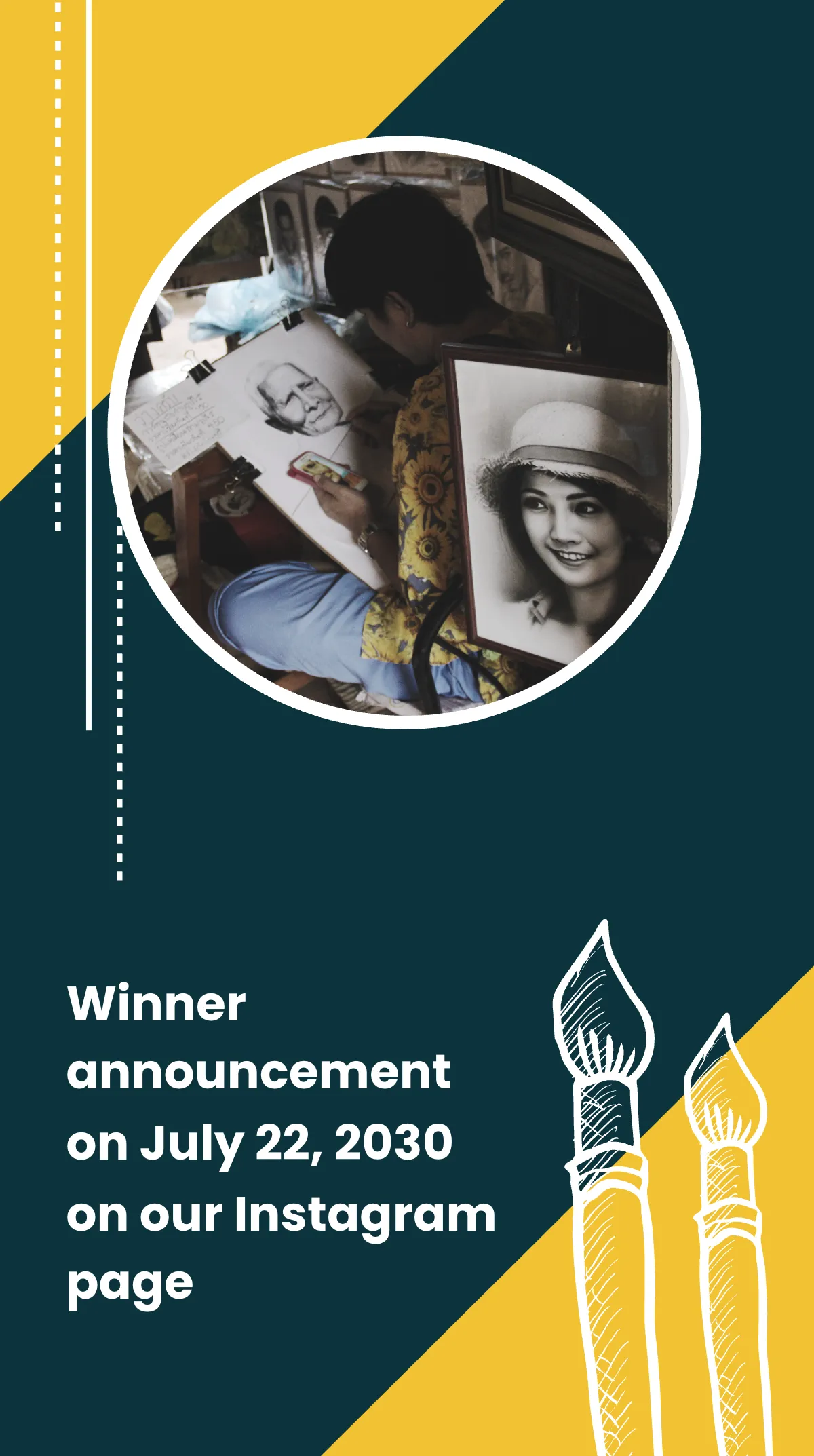 Free Art Contest Instagram Story Template to Edit Online