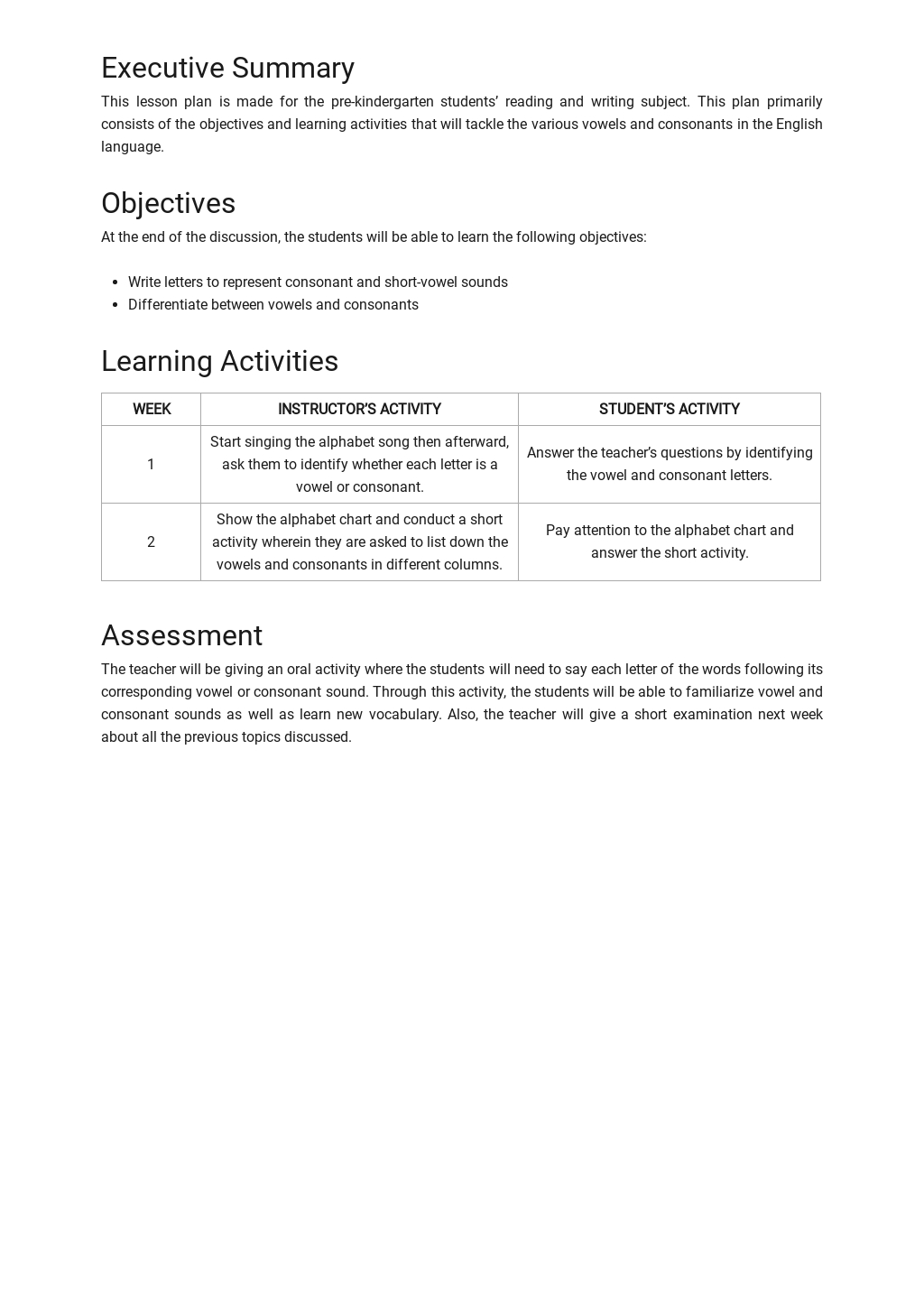 Home Pre K Lesson Plan Template [Free PDF] | Template.net