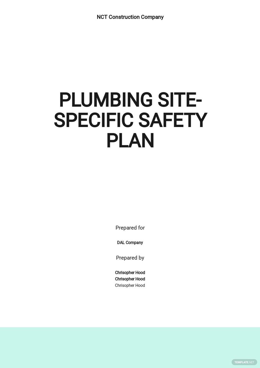 Site Specific Safety Plan Templates 7 Docs Free Downloads 