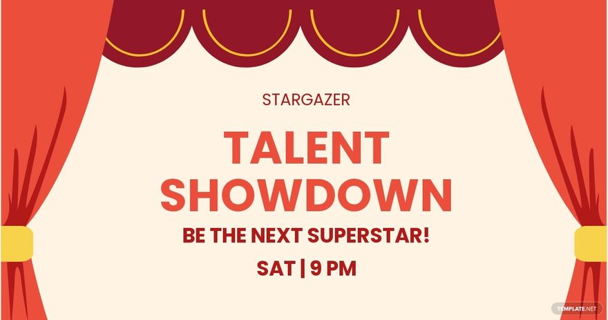 Free Talent Show Facebook Post Template