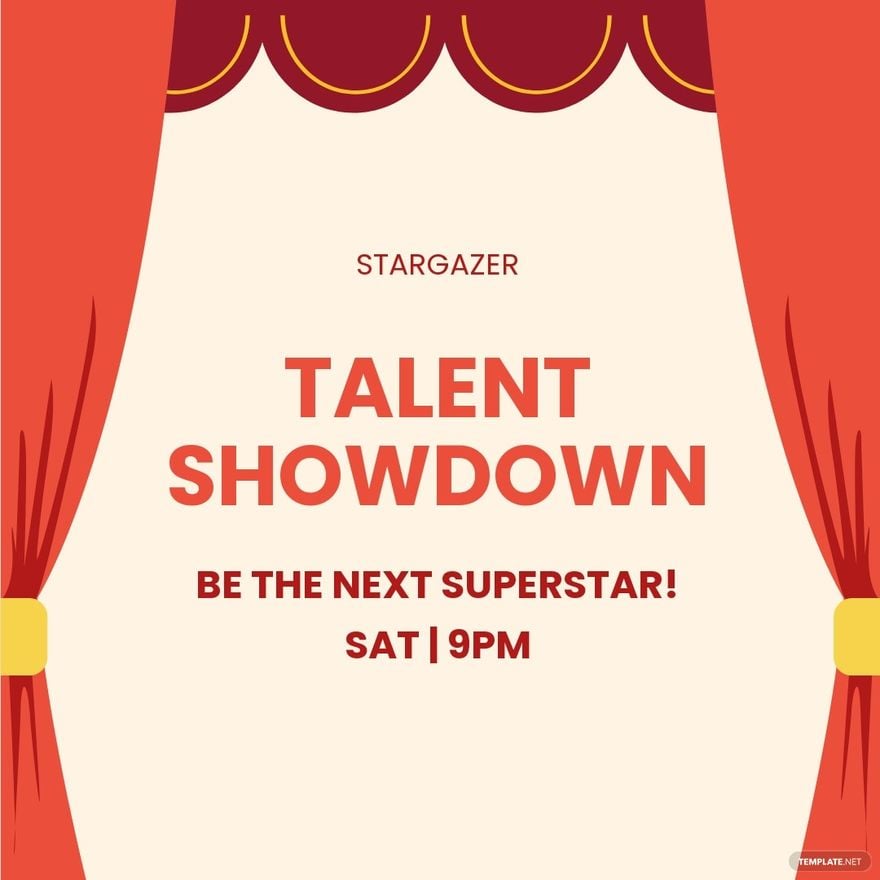 Free Talent Show Instagram Post Template