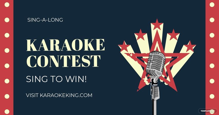 Free Karaoke Contest Facebook Post Template