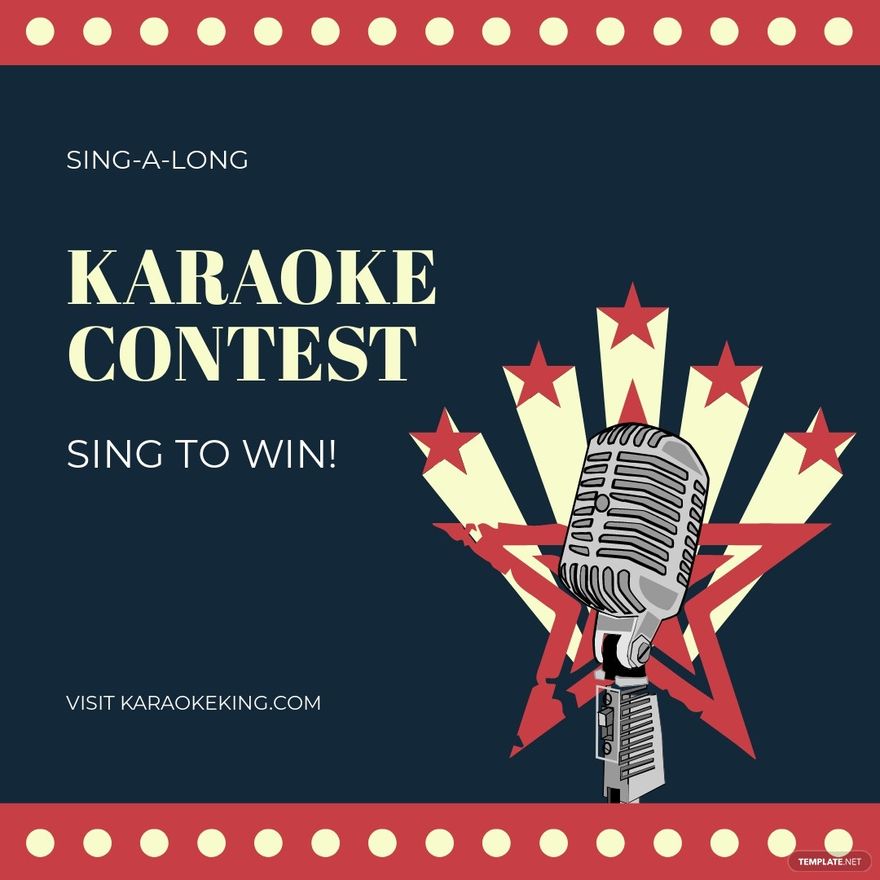 Free Karaoke Contest Instagram Post Template