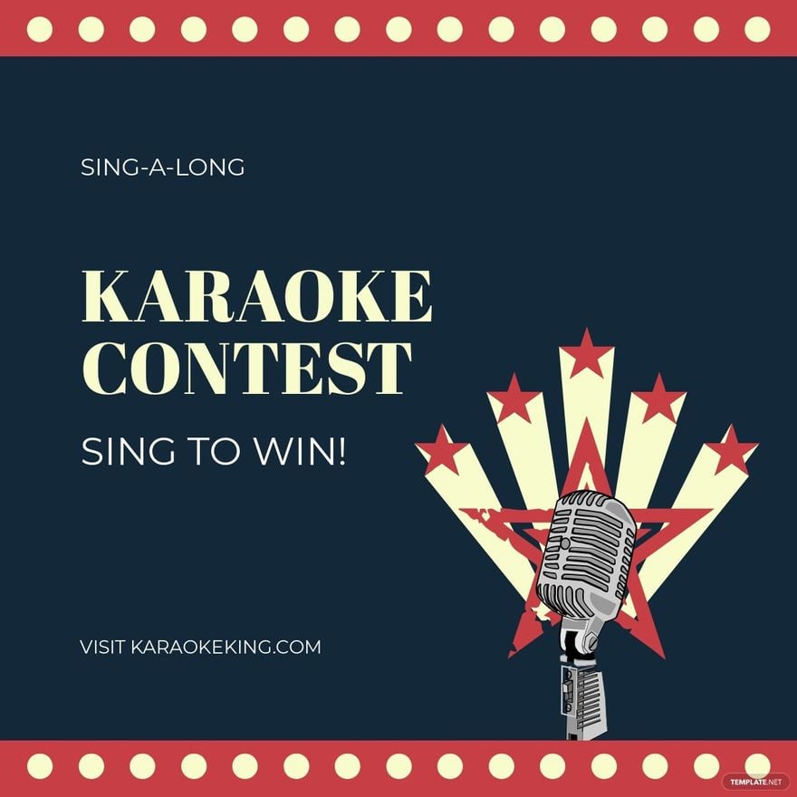 Karaoke Contest Linkedin Post Template