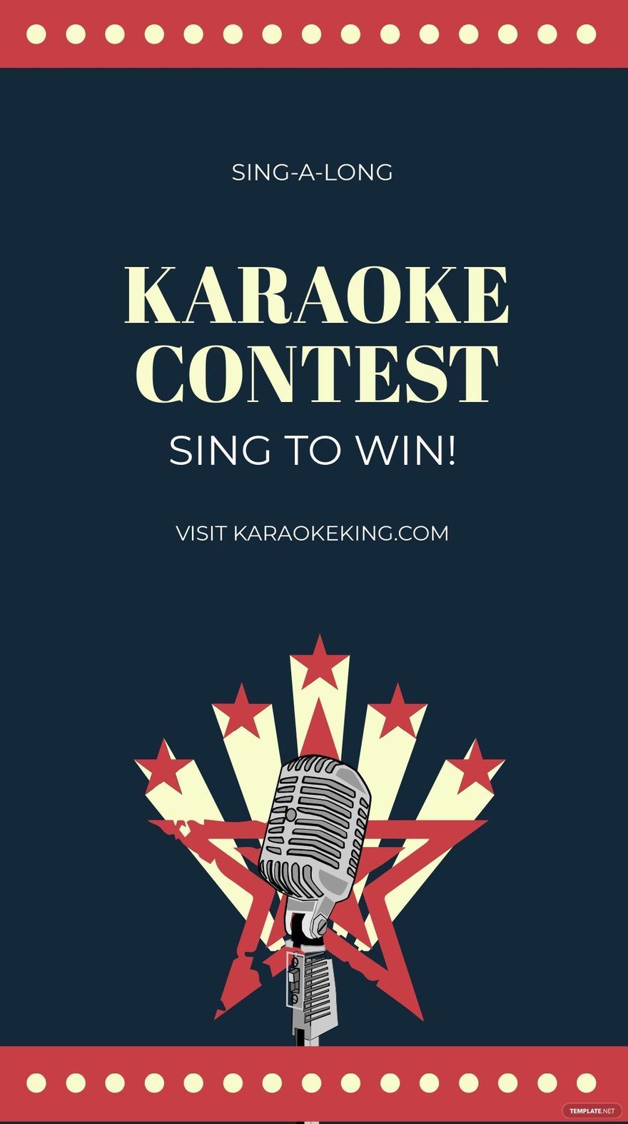 Karaoke Contest Whatsapp Post Template