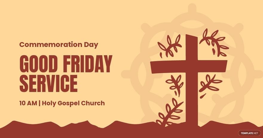 Good Friday Service Facebook Post Template