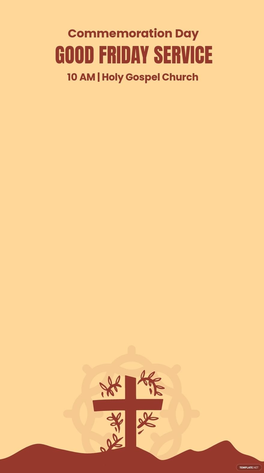Good Friday Service Snapchat Geofilter Template