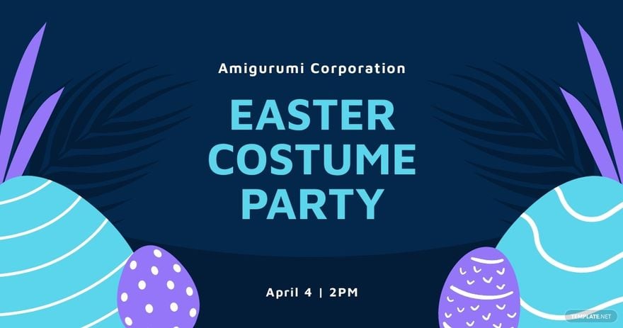 Free Easter Party Facebook Post Template