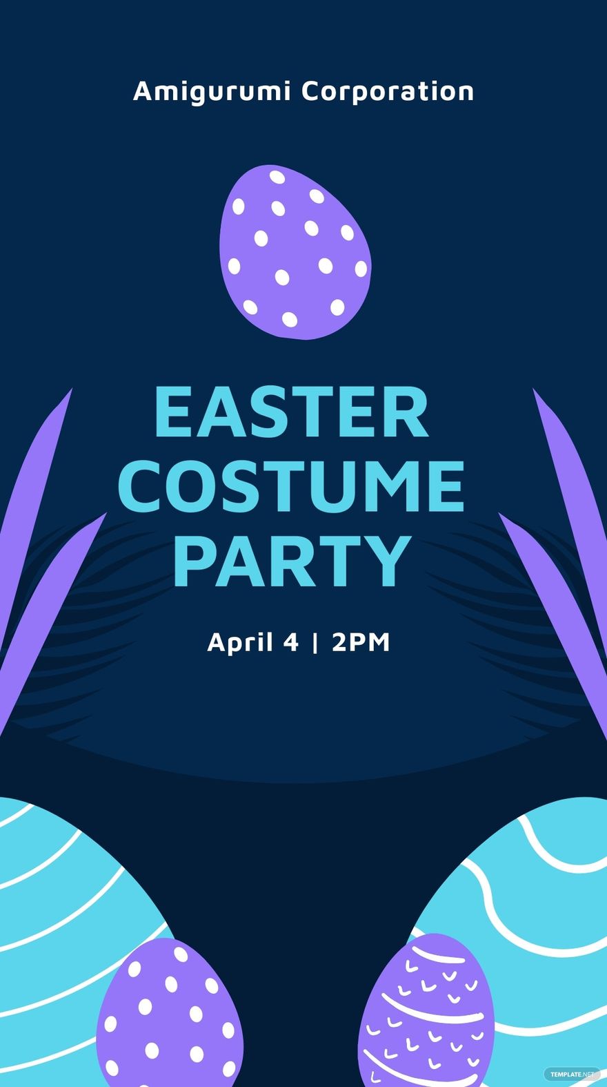 Easter Party Whatsapp Post Template - Edit Online & Download