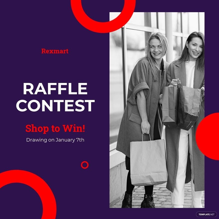 Raffle Contest Instagram Post Template
