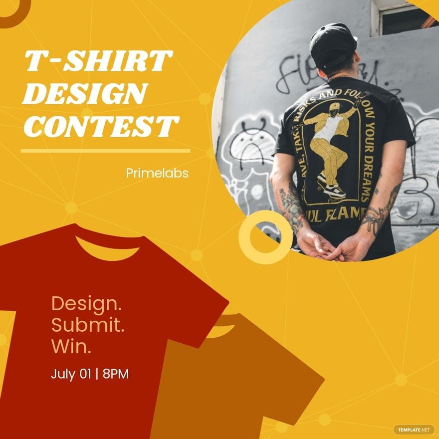 Free Tshirt Design Contest Instagram Post Template