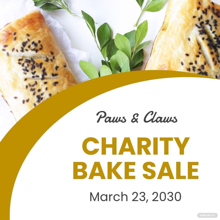Free Charity Bake Sale Instagram Post Template