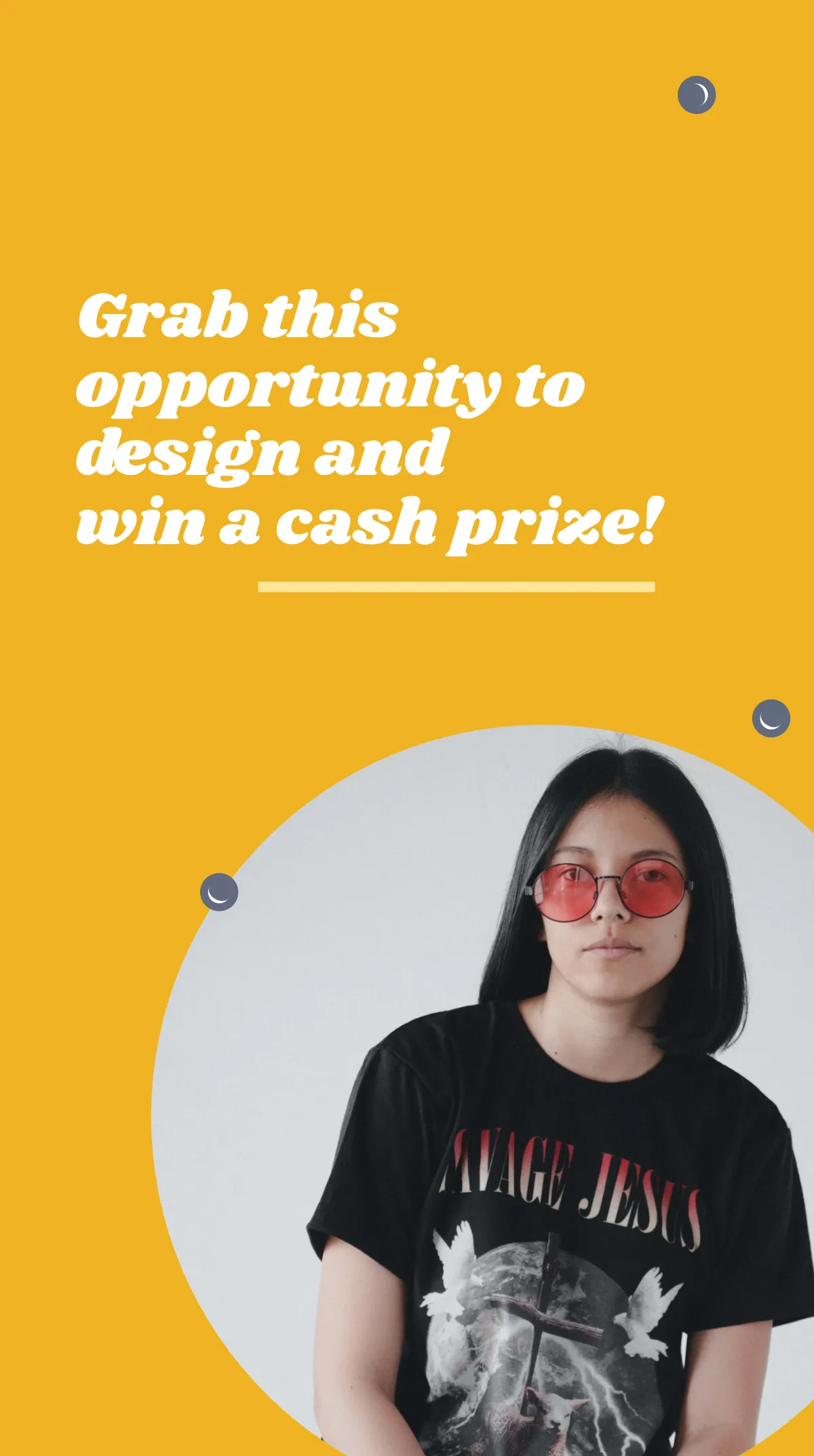 Free Tshirt Design Contest Instagram Story Template to Edit Online
