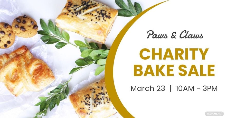 Free Charity Bake Sale Facebook Post Template
