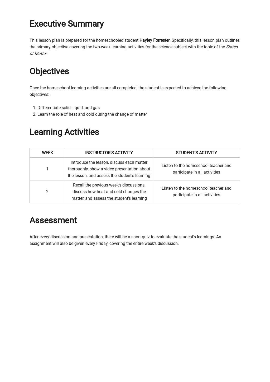 FREE Homeschool Lesson Plan Outline Template - Google Docs, Word, Apple ...