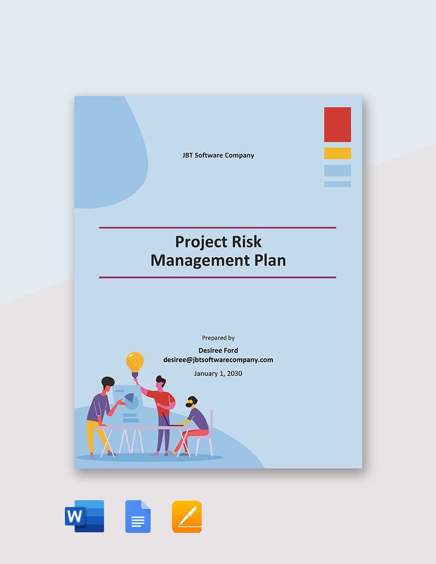 Sample Project Risk Management Plan Template in Word, Google Docs, PDF, Apple Pages