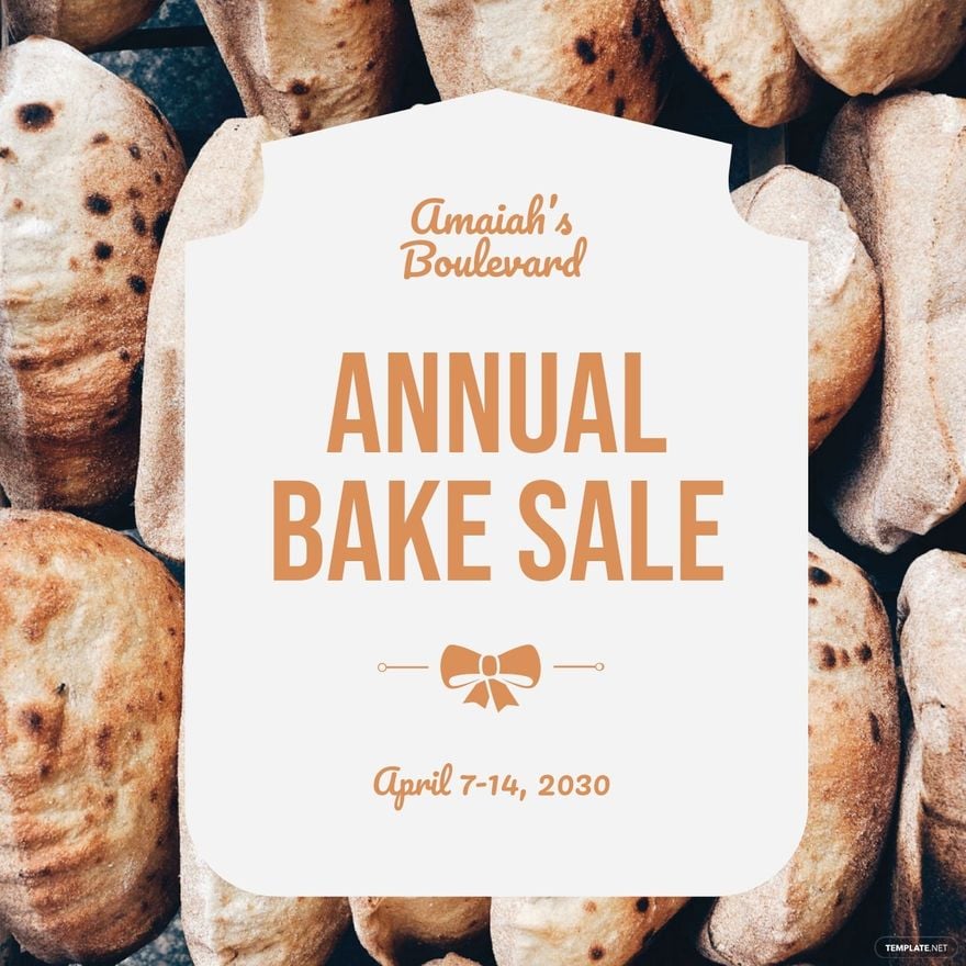 Free Annual Bake Sale Linkedin Post Template