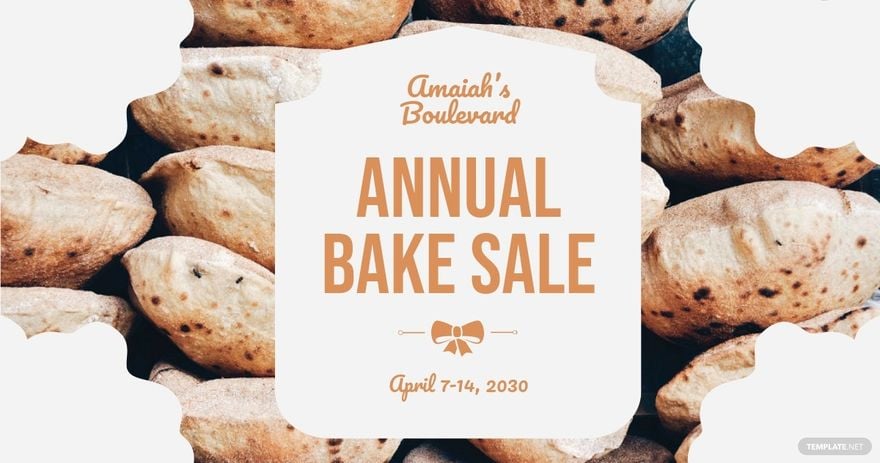 Free Annual Bake Sale Facebook Post Template