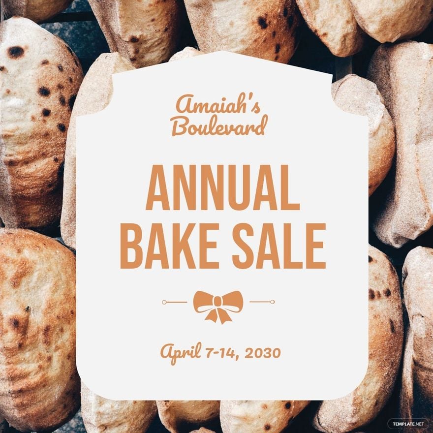 Free Annual Bake Sale Instagram Post Template