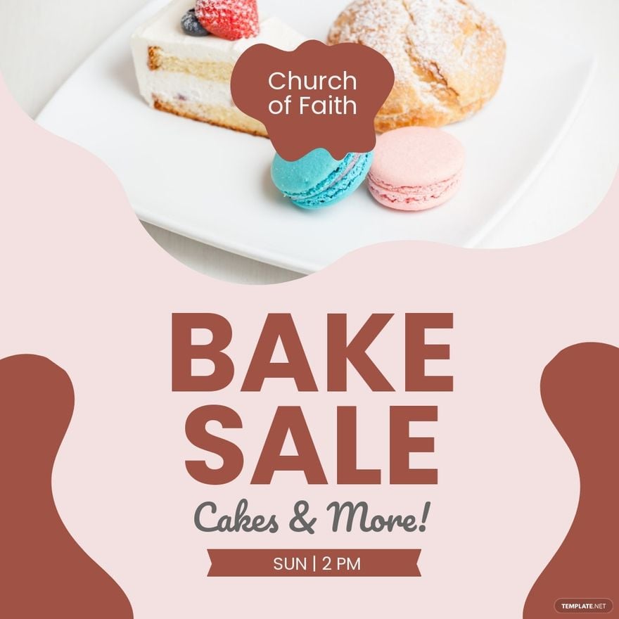 Church Bake Sale Instagram Post Template